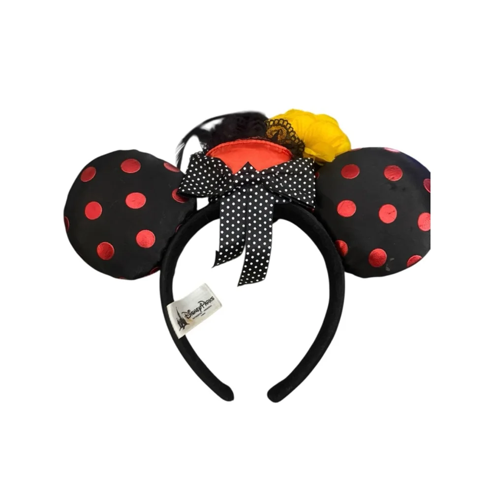 Disney Parks DAPPER DAY MINNIE Mickey Ears Headband Victorian Cameo Hat Flower
